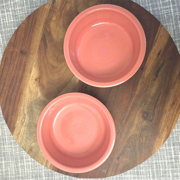 Set of 2 Fiesta Cereal/Soup Bowls Flamingo (Retired Color) Aprox 6 7/8" - Picture 8 of 10